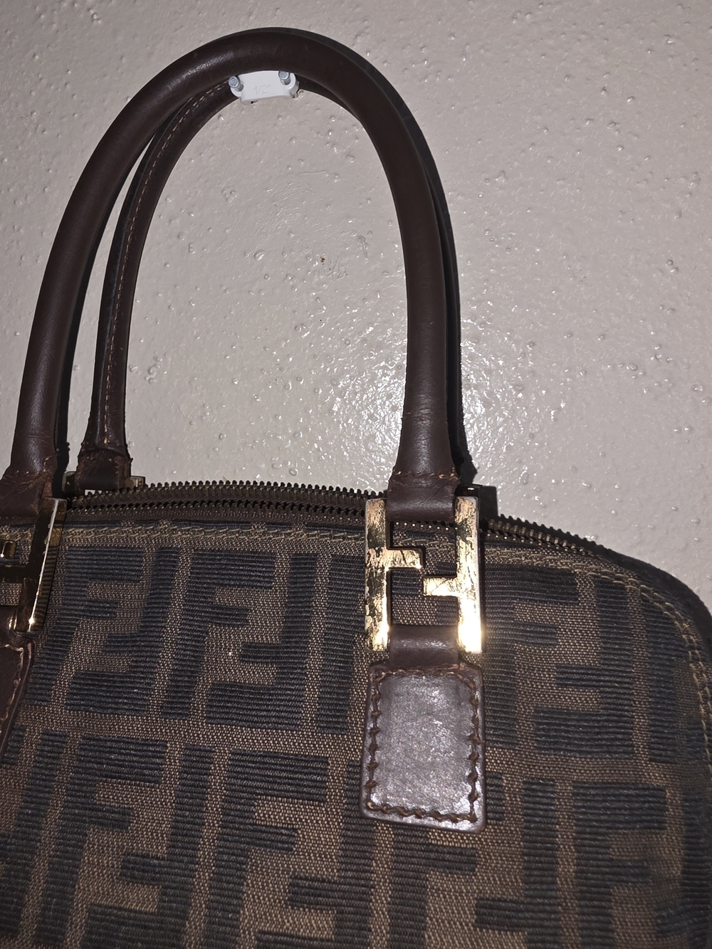 Fendi Brown Zucca Canvas Top-Handle Bag - Picture 8 of 10